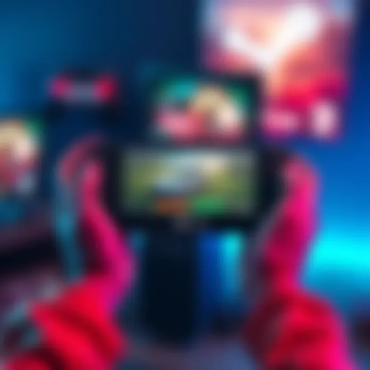 Steam Deck in a person's hands A gamer holding the Steam Deck, showcasing its handheld design and gaming screen