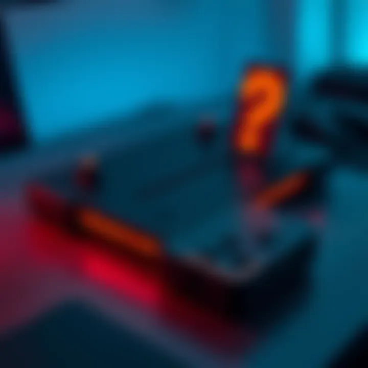 A Steam Deck gaming console with a question mark icon to represent the debate around Daisywheel availability
