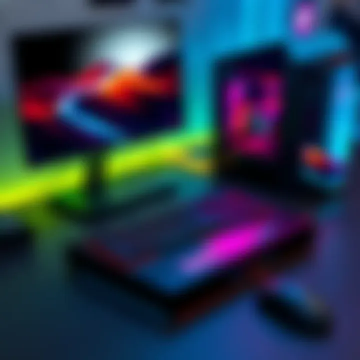 Steam Deck connected to a monitor, keyboard, and mouse for gaming