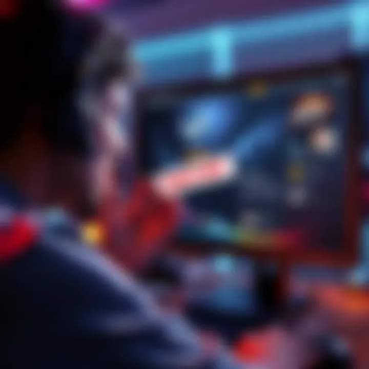 A frustrated gamer looking at a computer screen displaying a sold-out Steam Deck pre-order page