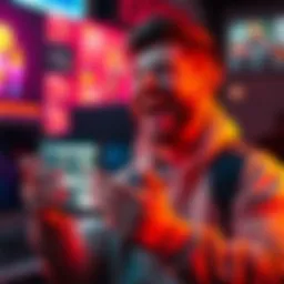 A user laughing while holding their Steam Deck after a screen glitch is fixed with a reboot