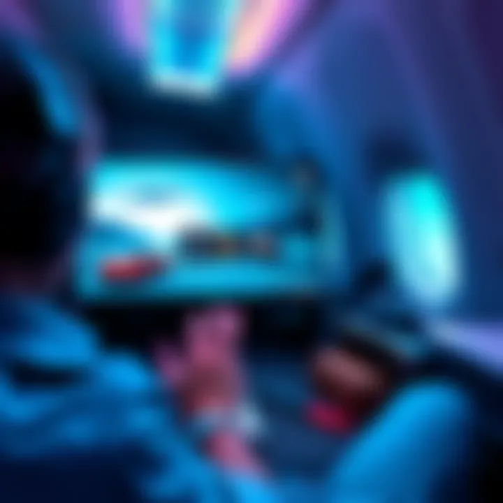 A person preparing a Steam Deck OLED for a long flight, with game titles on the screen and travel essentials nearby