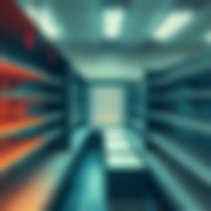 Empty store shelves where Steam Deck consoles should be, highlighting the shortage in the U.S. market.