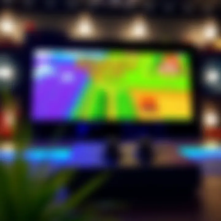 Steam Deck Running Stardew Valley A Steam Deck console displaying Stardew Valley in vibrant colors on a 4K screen while docked.