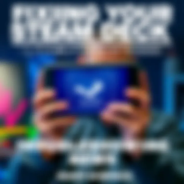 Steam Deck troubleshooting Person holding a Steam Deck that is stuck on the loading screen with a frustrated expression