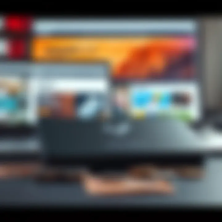 Steam Deck in UK A Steam Deck gaming device displayed with UK currency notes and coins, alongside a laptop showing the Valve and Amazon websites for price comparison.