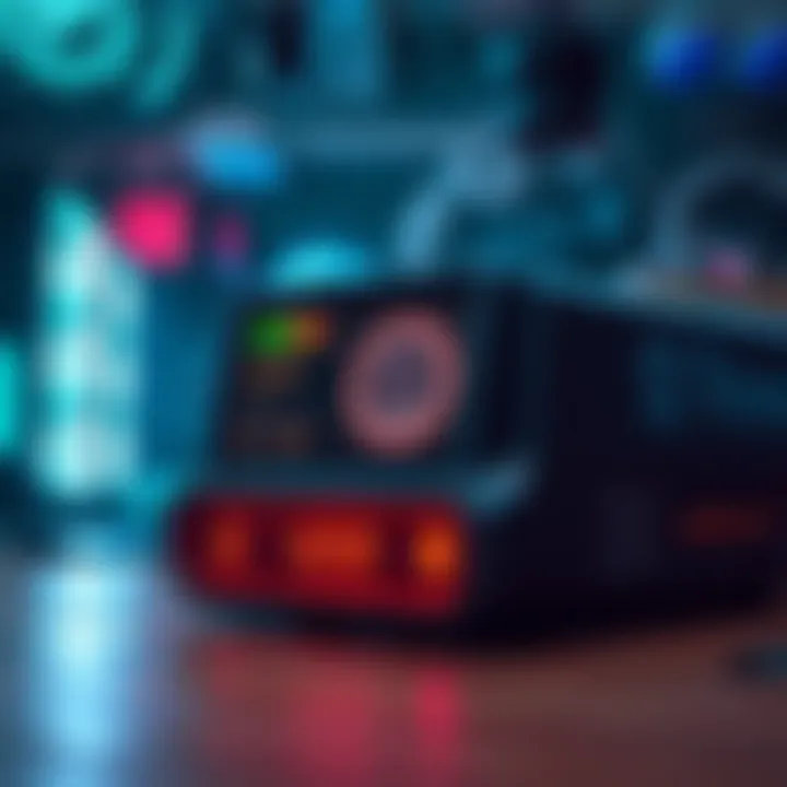 Steam Deck with warning signs A Steam Deck showing performance issues with a battery icon, indicating low health and potential upgrade needs.