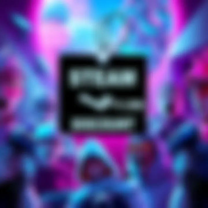 Graphic showing a Steam discount tag with an extremely low price, surrounded by surprised gaming characters