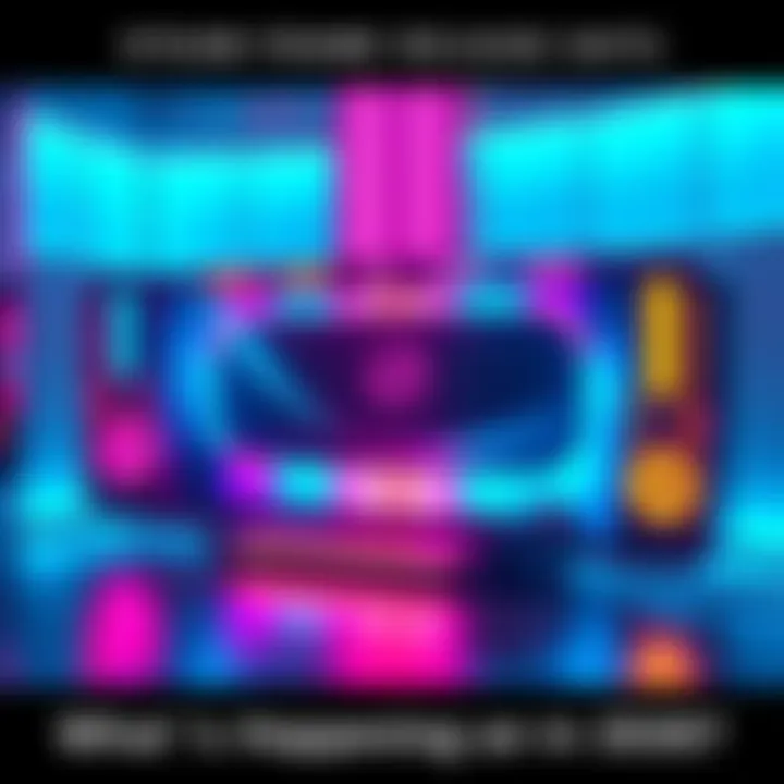 Concept art of the Steam Frame showing futuristic gaming hardware with a sleek design and bold colors