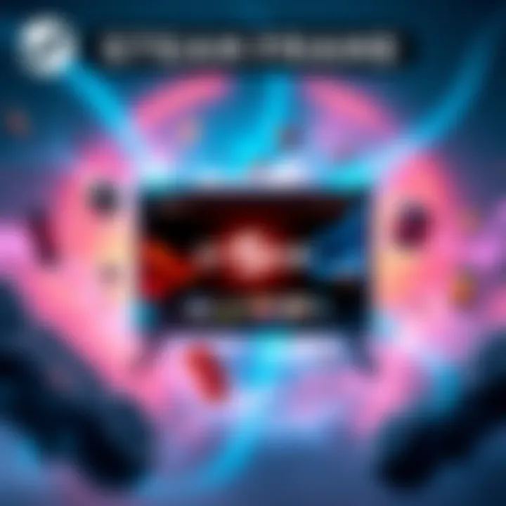 Steam Frame Update Graphic showing the new Steam Frame feature with a sleek interface and gaming elements