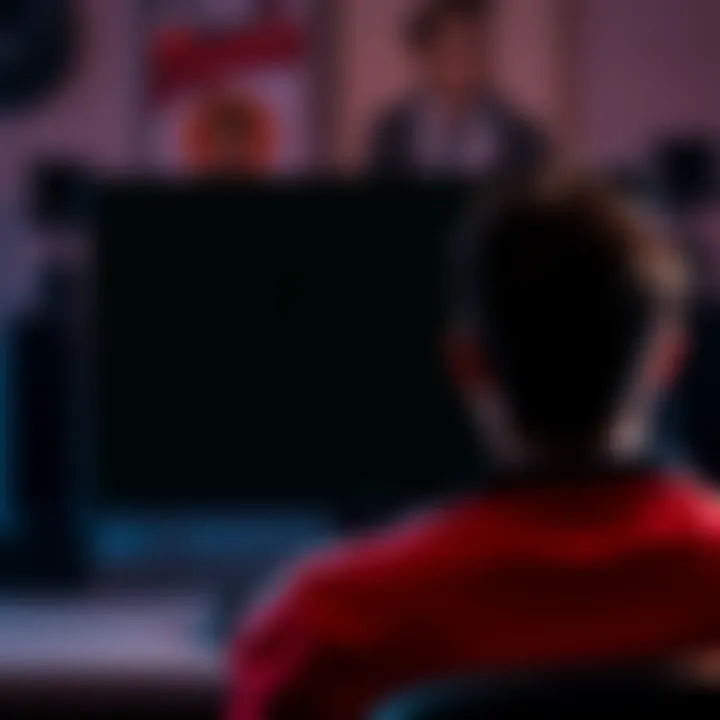 A frustrated player stares at a black screen on their computer after a game update, showing signs of disappointment.