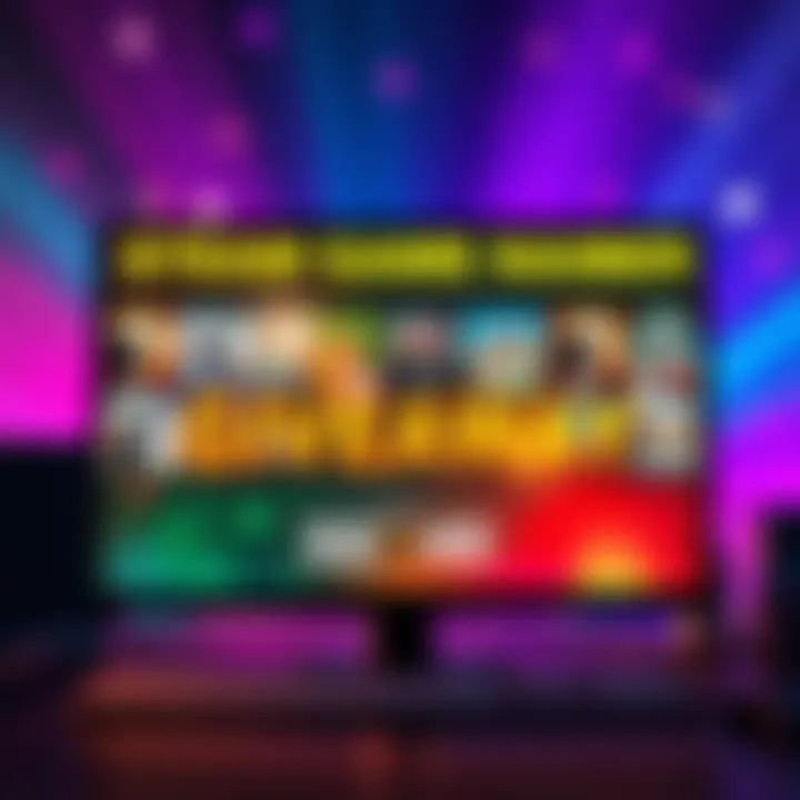 Steam Game Giveaway Announcement A colorful graphic announcing a Steam game giveaway, featuring a computer screen displaying popular games and a three-digit number entry prompt.