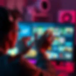 Person looking at a Steam game library on a computer screen with a concerned expression