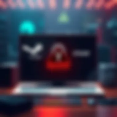 Steam game removal A graphic showing a locked computer screen with a warning symbol, indicating malware issues