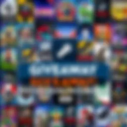 Steam Games Giveaway A graphic showing a collection of colorful Steam game covers with a banner announcing a giveaway event