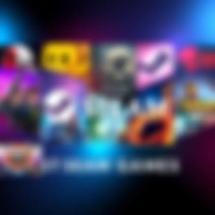A colorful collage of six exciting Steam game covers inviting players to comment for a chance to win their favorite game