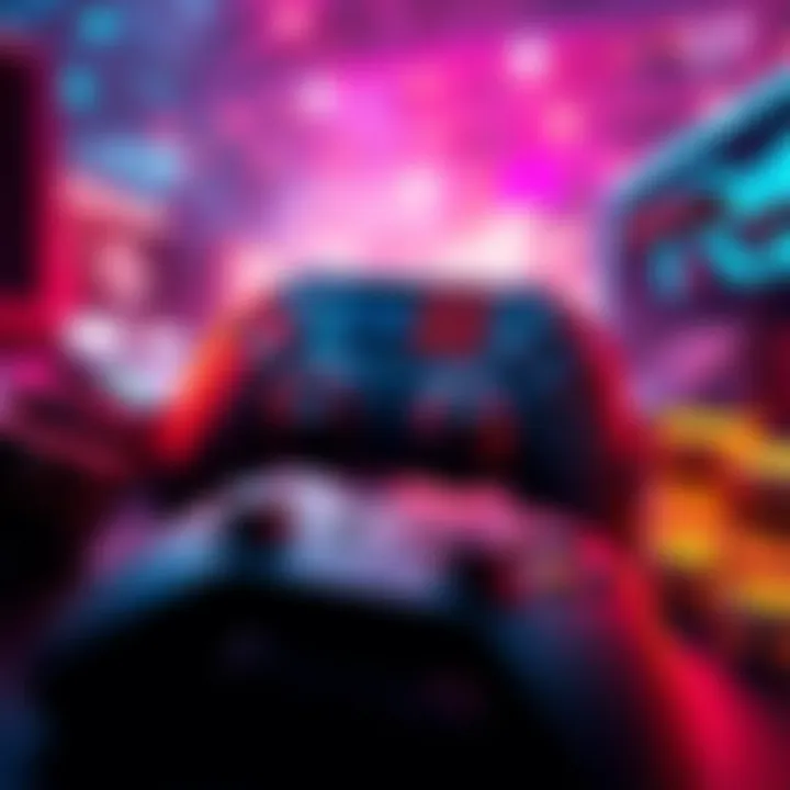 A colorful graphic showcasing a Steam giveaway event with mystery keys and a gaming controller