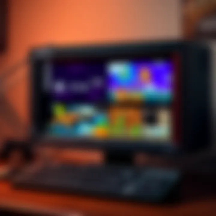 Steam Leak Reveals Classic Game Builds A visual representation of an old PC with game screenshots from 2003 to 2013 on the monitor, showing classic game designs and pixel art.