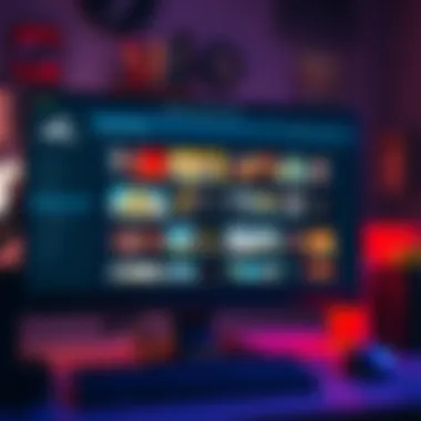 A computer screen showing a Steam library filled with various game titles, some highlighted as unplayed.