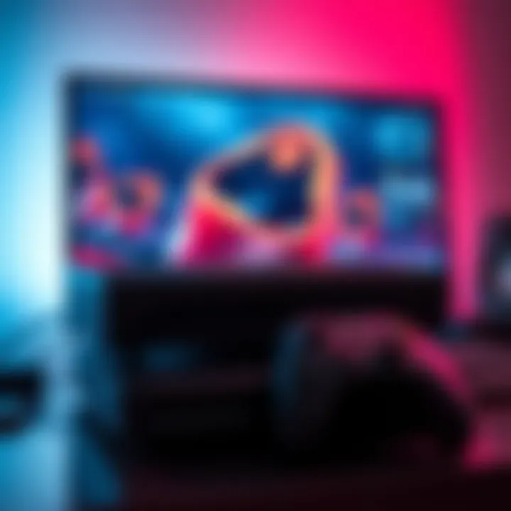 A Steam Machine console sitting on a gaming setup with a controller and monitor.