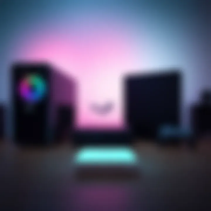 A Steam Machine console placed next to a traditional gaming PC and a modern console, showcasing their differences in design and size.