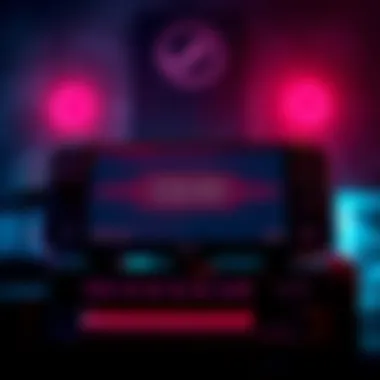 A Steam Machine console displaying the Red Line of Death error, indicating a GPU failure with a warning on the screen.