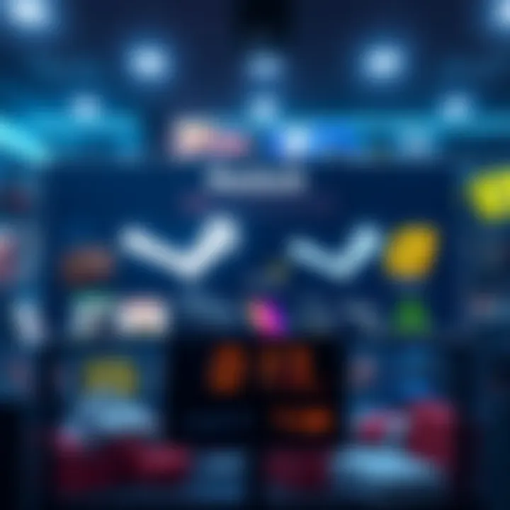 Steam restock announcement A digital display showing popular items available for restock on Steam with a countdown timer