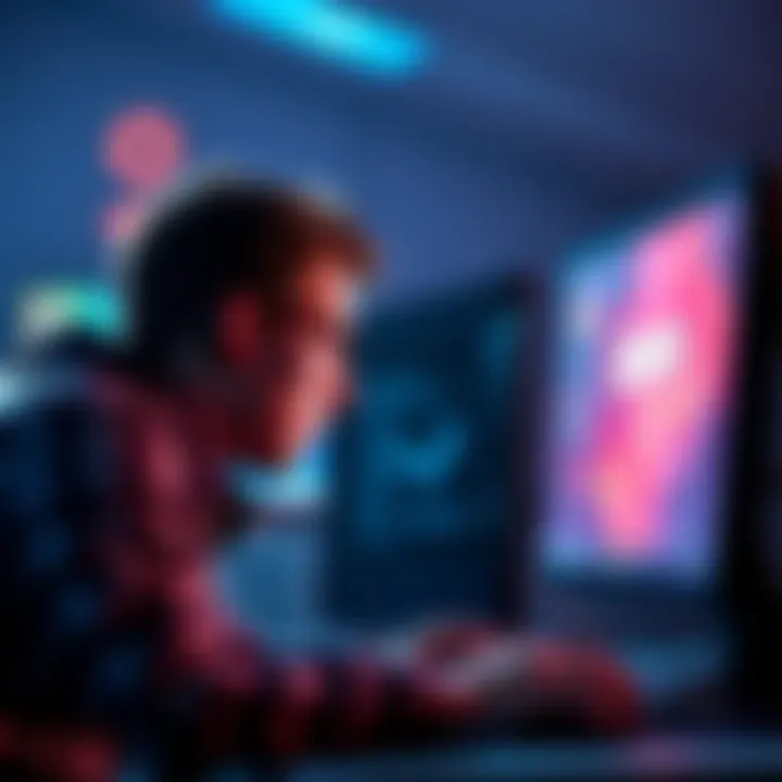 Steam Rollback Error A frustrated gamer looking at a computer screen showing Steam's error message for version rollback.