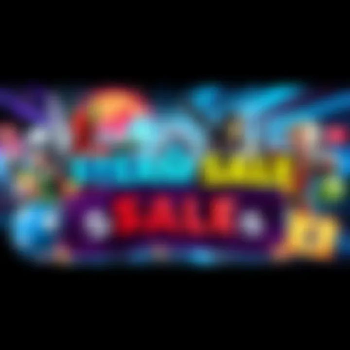Colorful banner showing various game characters and titles on sale during the Steam Sale event