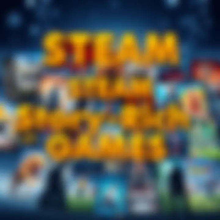 Steam Spring Sale Story-Rich Games A vibrant collage of various game covers showcasing rich narratives and characters, highlighting popular genres available in the Steam Spring Sale.