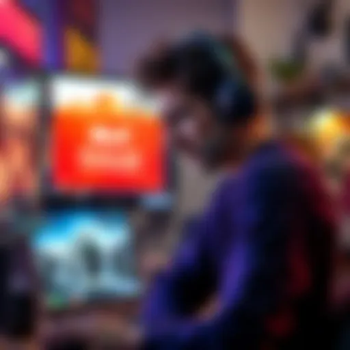 A frustrated gamer looking at a computer screen showing a delay notification for Steam streaming features