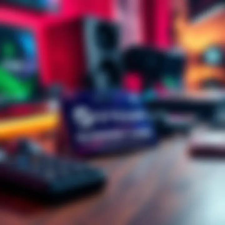 A Steam summer card placed on a desk with gaming accessories around it, highlighting the theme of maximizing gaming budget