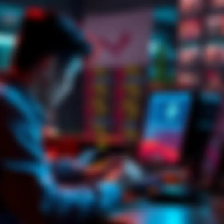 A person using a computer to fix Steam update problems