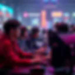Steam users from China A group of gamers enjoying a gaming session in front of a computer, showcasing the rise of China's gaming community on Steam.