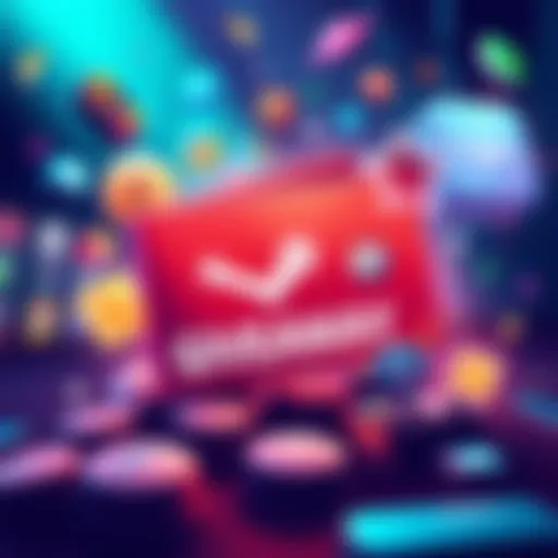 A digital illustration of a $50 Steam Wallet with gaming icons around it, representing a giveaway for gamers.