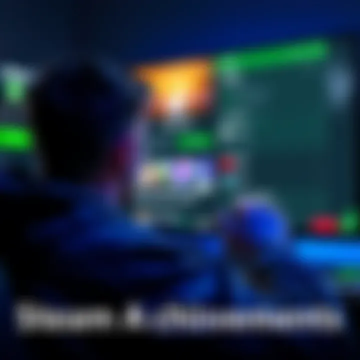 Steam and Xbox Achievements A gamer checking achievements on Steam while an Xbox profile is displayed on a screen.