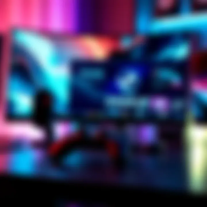 A gaming desktop setup displaying the SteamOS interface with a controller and VR headset