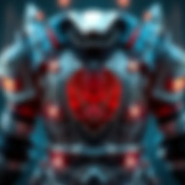 A detailed view of the Steelsinger chest piece, showing how the player's chest is visible beneath the armor for both male and female characters.