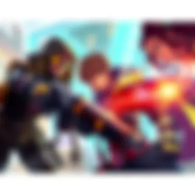 Two characters from the Stella arcade game, showcasing the overwhelming presence of arcs and shredders in action.