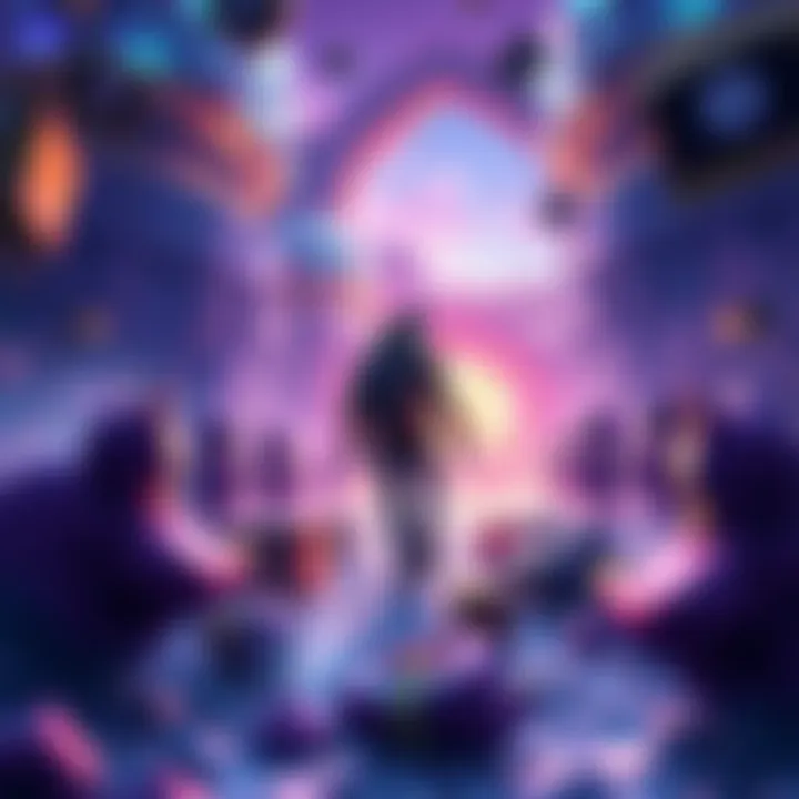 A character collecting loot in a vibrant game map, showcasing the superior loot value of Stella compared to other maps.