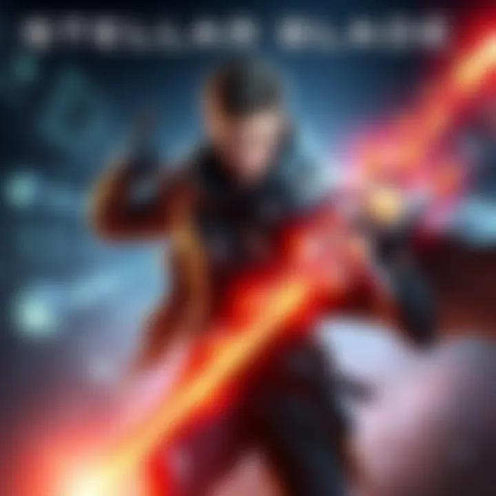 The cover art of Stellar Blade featuring the main character in an action pose with a futuristic backdrop.