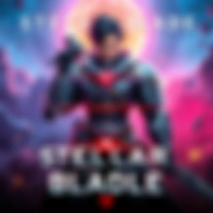 The cover art of Stellar Blade featuring the main character in a dynamic pose, showcasing their futuristic armor and weapon, with a vibrant background.