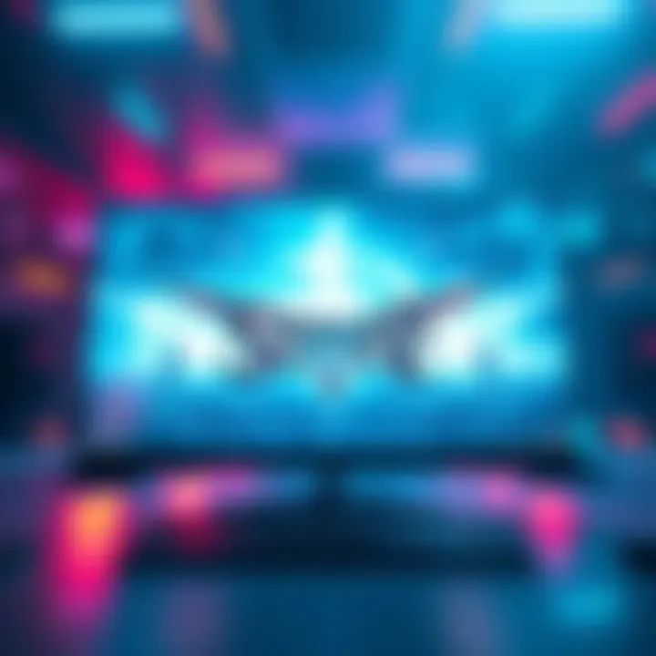 A high-tech gaming scene showcasing Stellar Blade on a powerful PC, highlighting impressive graphics and performance.