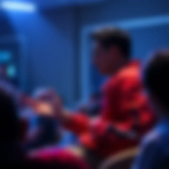 Stellur addressing the audience, clarifying misconceptions about SSG during a discussion event.