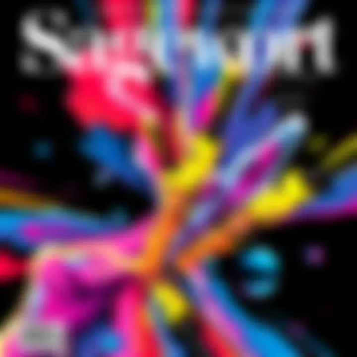 Vibrant magazine cover art by Stephen Platt featuring bold colors and dynamic shapes from 2001