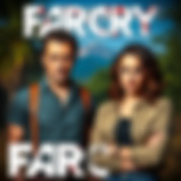 Steve Buscemi and Lizzy Caplan posing for a promotional image for the Far Cry TV series