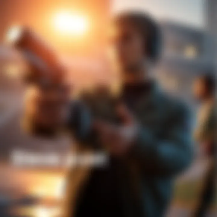 Steve character from a video game in an action pose, looking ready to communicate with Dustin.