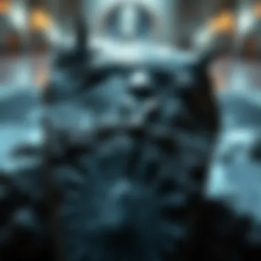 A close-up of the Stone of Madness, showing its rough surface and unique patterns, symbolizing its dark history.