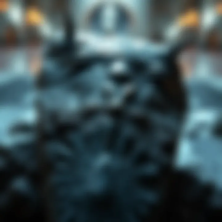 A close-up of the Stone of Madness, showing its rough surface and unique patterns, symbolizing its dark history.