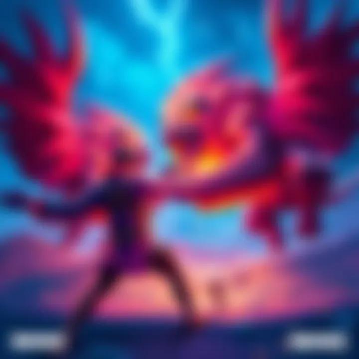 Two Storm Beast Pom Poms attacking a player in Fortnite, illustrating their high strength in the game.